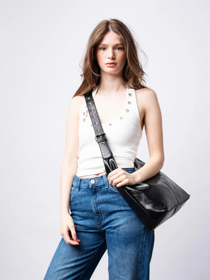 Crossbody Scarlett Distressed Leather Tote